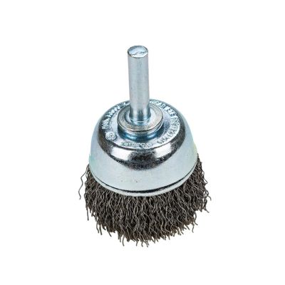 FOR72268 image(0) - Forney Industries Command PRO Cup Brush Crimped, 1-1/2 in x .014 in x 1/4 in Shank, Bulk
