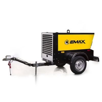 EMXEDS090TR image(0) - EMAX Trailer mounted Kubota Diesel Driven 90 CFM Rotary Screw