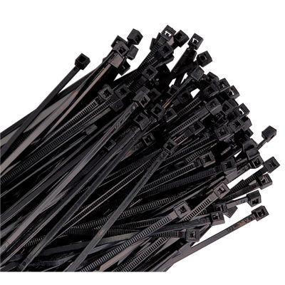 KTI78145 image(0) - K Tool International Cable Zip Tie 14 in. Black 100/Pack 120 lb. Tensile