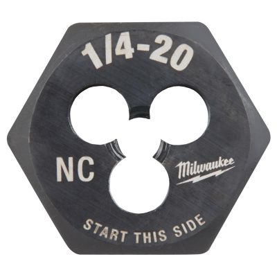 MLW49-57-5334 image(0) - Milwaukee Tool 1/4"-20 NC 1-Inch Hex Threading Die