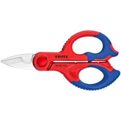 KNP9505155SBA image(0) - KNIPEX ELECTRICIAN'S SHEARS W/PLASTIC BELT CASE