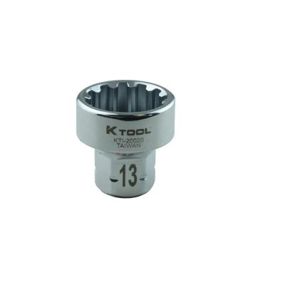 KTI20613 image(0) - K Tool International Spline Socket 1/4 in. Dr 13 mm