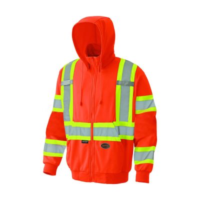 SRWV1060550U-S image(0) - Pioneer Pioneer - Hoodie - Hi-Viz Micro Fleece Zip Style - Hi-Viz Orange - Size Small