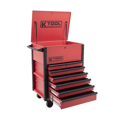 KTI75123 image(0) - K Tool International Premium 7 Drawer 750 lb. Service Cart (Matte Red)