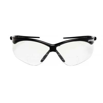 SRW50040 image(0) - Jackson Safety - Safety Glasses - SG Series - Clear 1.5 Readers Lens - Black Frame - Hardcoat Anti-Scratch - Indoor