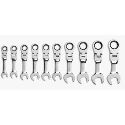 KDT9550 image(0) - GearWrench STUBBY FLEX GEAR WR. 10PC METRIC