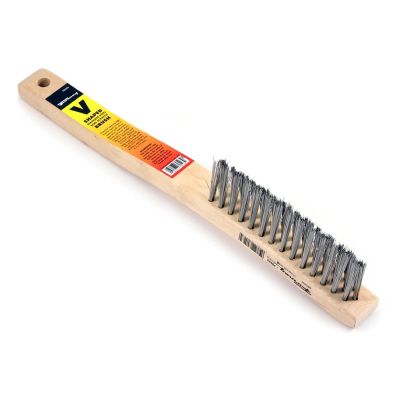 FOR70523 image(0) - Forney Industries Scratch Brush, V-Groove, Stainless, 3 x 19 Rows