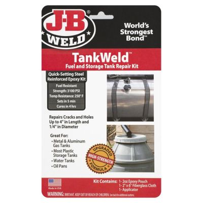 JBW2110 image(0) - J B Weld J-B Weld 2110 Metal Fuel Tank Repair Kit, Gray