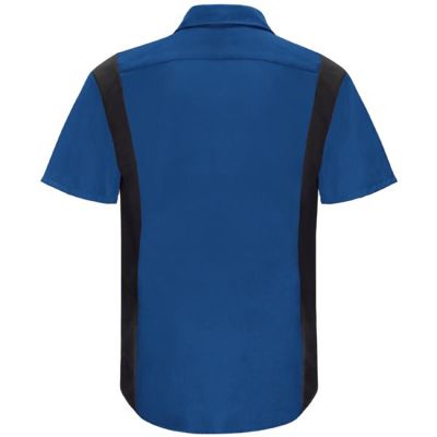 VFISY42RB-SS-M image(0) - Workwear Outfitters Men's Short Sleeve Perform Plus Shop Shirt w/ Oilblok Tech Royal Blue/Black, Medium