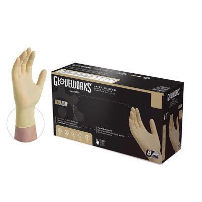 AMXILHD48100 image(0) - Ammex Corporation XL Gloveworks HD P/F Textured Latex Gloves