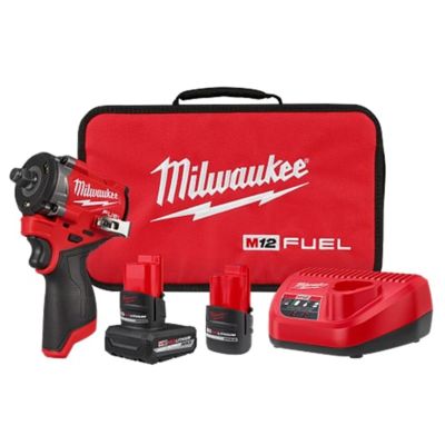 MLW2563-22 image(0) - Milwaukee Tool M12 FUEL Stubby 1/2" Impact Wrench Kit