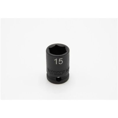 VIMIMPM615 image(0) - VIM 15MM X 3/8'' DR. CR-MO IMPACT SOCKET - SHALLOW