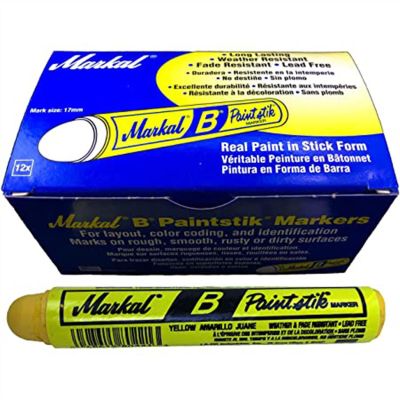 MKL080221 image(0) - Markal Paintstik B, Yellow Solid Paint Marker (12/box, 144/cs)