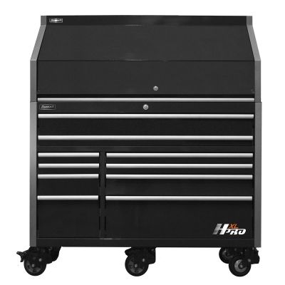 HOMHX07060101 image(0) - HXL Pro Series 30" Deep 18-Drawer Roller Cabinet and Top Hutch Combo -Black