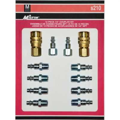 MILS210 image(0) - Milton Industries 12 Piece M-Style Coupler Kit