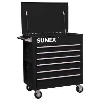 SUN8057BK image(0) - Sunex 6-Drawer Full-Drawer Professional Cart