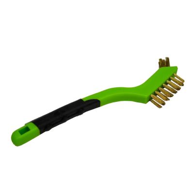 FOR70527 image(0) - Forney Industries Scratch Brush with Plastic Handle, Brass, 3 x 7 Rows