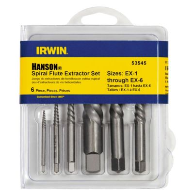 HAN53545 image(0) - Hanson 6PC SPIRAL EXTRACTOR SET