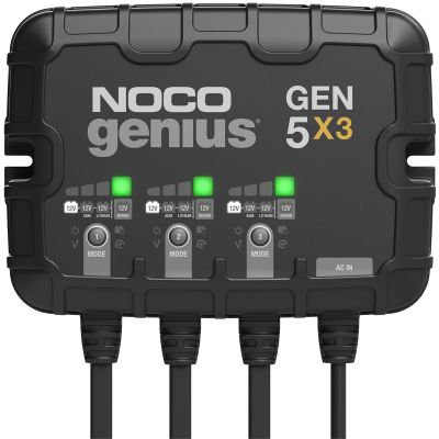 NOCGEN5X3 image(0) - NOCO Company GEN5X3 12V 3-Bank, 15-Amp On-Board Battery Charger