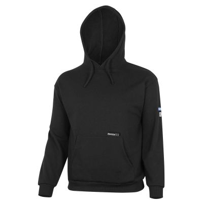 OBRZFC107-S image(0) - OBERON Hoodie - 100% FR/Arc-Rated Heavyweight 12 oz Cotton Fleece - Pullover - Black - Size: S