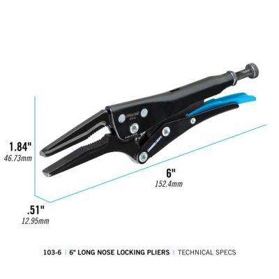 CHA103-6 image(1) - Channellock 6" Long Nose Locking Pliers