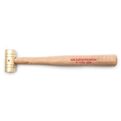 KDT81-110G image(0) - 8 OZ. BRASS HAMMER WITH HICKORY HANDLE
