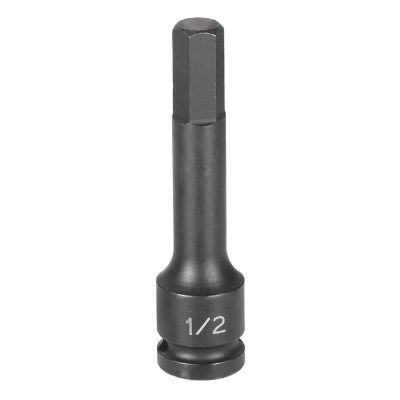 GRE29164F image(0) - Grey Pneumatic 1/2" Drive x 1/2" Hex Driver 4" Length