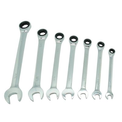 KTI45400 image(0) - K Tool International 7 Piece SAE Ratcheting Wrench Set