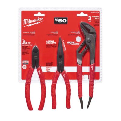 MLW48-22-6331 image(0) - Milwaukee Tool 3-Piece Pliers Kit