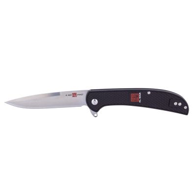 SUNAMK4126 image(0) - Sunex Knife UTAS CBB 8Cr 56HRC Satin 4in Trad GlNylon Black