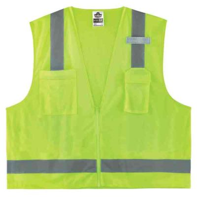 ERG24023 image(0) - Ergodyne 8249Z S/M Lime Type R Class 2 Surveyors Vest