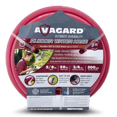 BLBAVGW5850 image(0) - Avagard 5/8" Hot and Cold Water Lawn Garden Hose 500 PSI with 3/4 GHT Solid Brass Fitting - 50 Feet