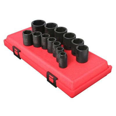 SUN2650 image(0) - Sunex SOCKET SET IMPACT 1/2IN. DRIVE 13 PC STD SAE 6 PT