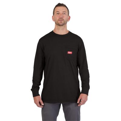 MLW606B-XL image(0) - Milwaukee Tool GRIDIRON Pocket T-Shirt - Long Sleeve Black XL