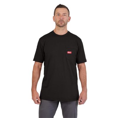 MLW605B-S image(0) - GRIDIRON Pocket T-Shirt - Short Sleeve Black S