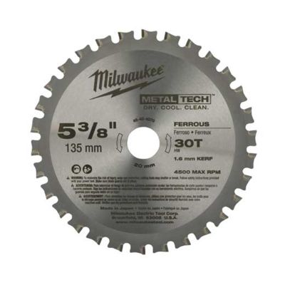 MLW48-40-4070 image(0) - Milwaukee Tool 5-3/8" 30 TEETH FERROUS METAL CIRCULAR SAW BLADE