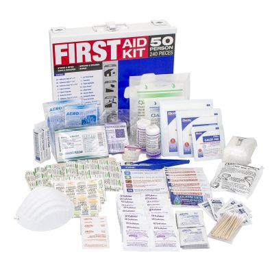 SAS6050-01 image(0) - First Aid Kit in Metal Case Covers 50 People