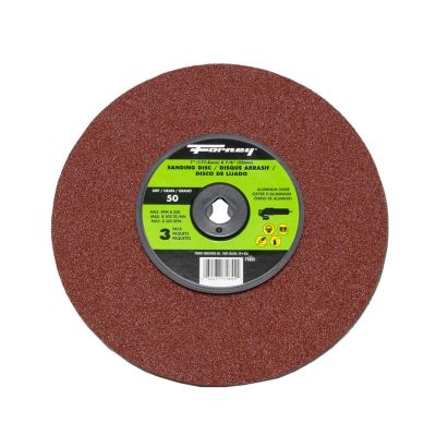 FOR71655 image(0) - Forney Industries Resin Fibre Sanding Disc, Aluminum Oxide, 7 in x 7/8 in Arbor, 50 Grit