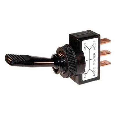 JTT2620F image(0) - 20 Amp 12V Black Toggle Switch
