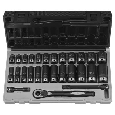 GRE81627RD image(0) - Grey Pneumatic 3/8" Dr. 27pc Fract. Std & Deep Duo-Socket Set - 6