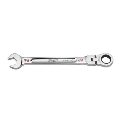 MLW45-96-9815 image(0) - Milwaukee Tool 9/16" Flex Head Ratcheting Combination Wrench