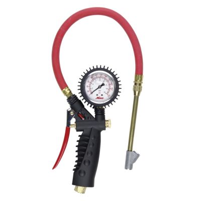 MILS-577A image(0) - Milton Industries Analog Inflator Gauge with Straight Foot Head Chuck