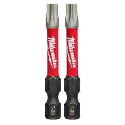 MLW48-32-4914 image(0) - Milwaukee Tool SHOCKWAVE 2" Impact Torx T30 Power Bits (2PK)