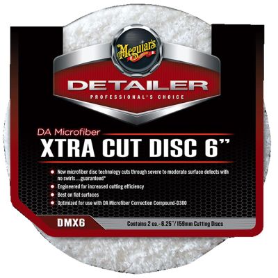 MEGDMX6 image(0) - Meguiar's Automotive 6" Microfiber Xtra Cut Disc (2-Pack)