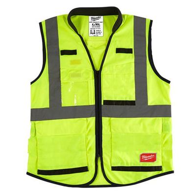 MLW48-73-5084 image(1) - Class 2 High Visibility Yellow Performance Safety Vest - 4XL/5XL (CSA)