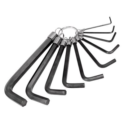 KTI71420 image(0) - K Tool International HEX KEY SET 10 PC. SAE 1/16IN.-3/8IN. ON A RING