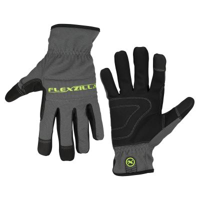 LEGGH100L image(0) - Flexzilla® High Dexterity Utility Gloves, Synthetic Leather, Black/Gray, L