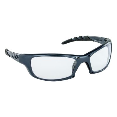 SAS542-0300 image(0) - SAS Safety GTR High-Impact Charcoal Frame Poly Clear Lens Safe Glasses, Eye Protection, in Polybag