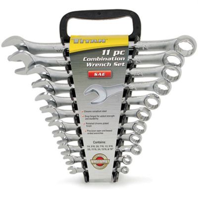 TIT17327 image(0) - TITAN 11PC SAE COMBO WRENCH SET