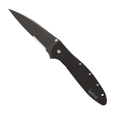 KER1660CKTST image(0) - Kershaw KEN ONION LEEK SERRATED KNIFE WITH BLACK